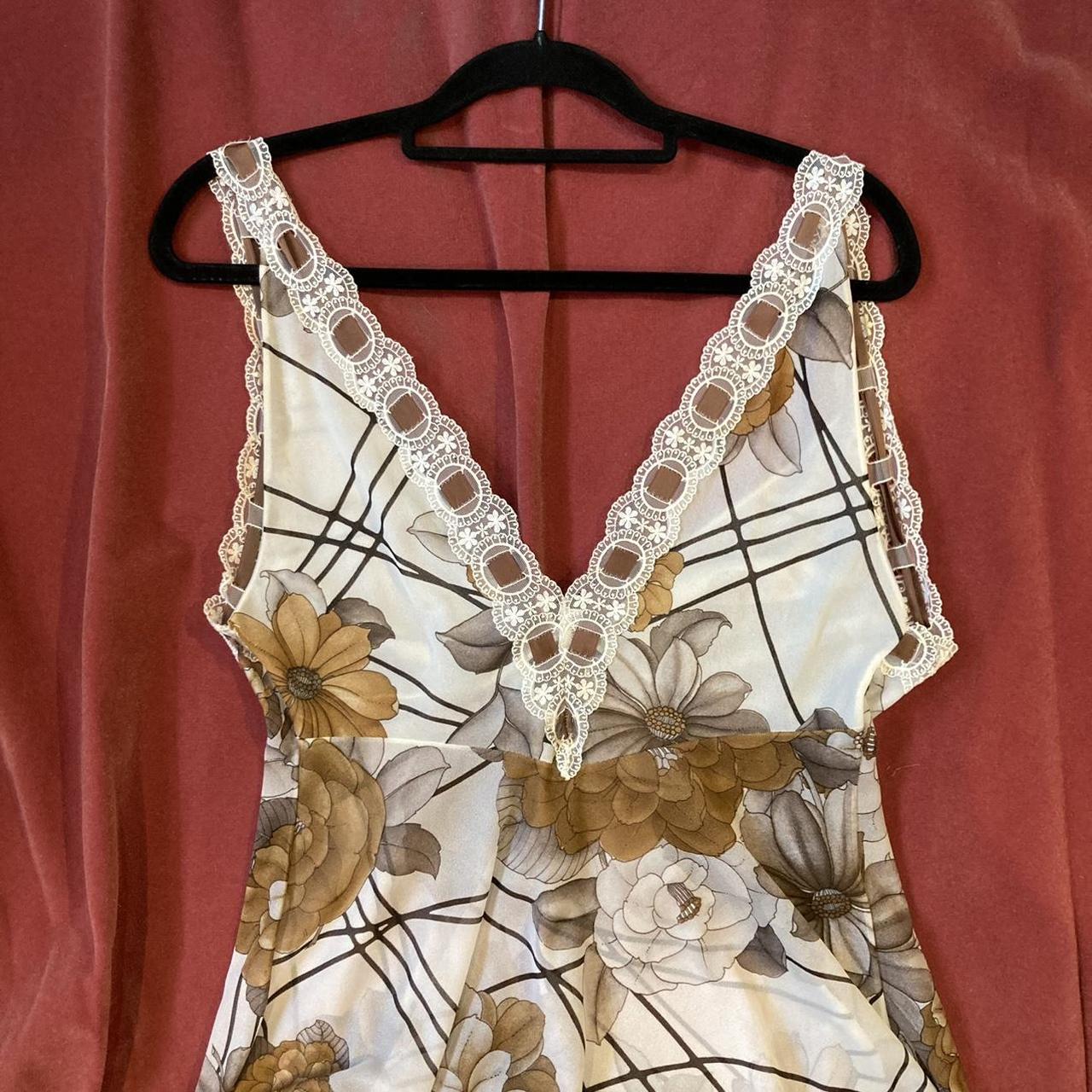 Women's Brown and Grey Dress Depop