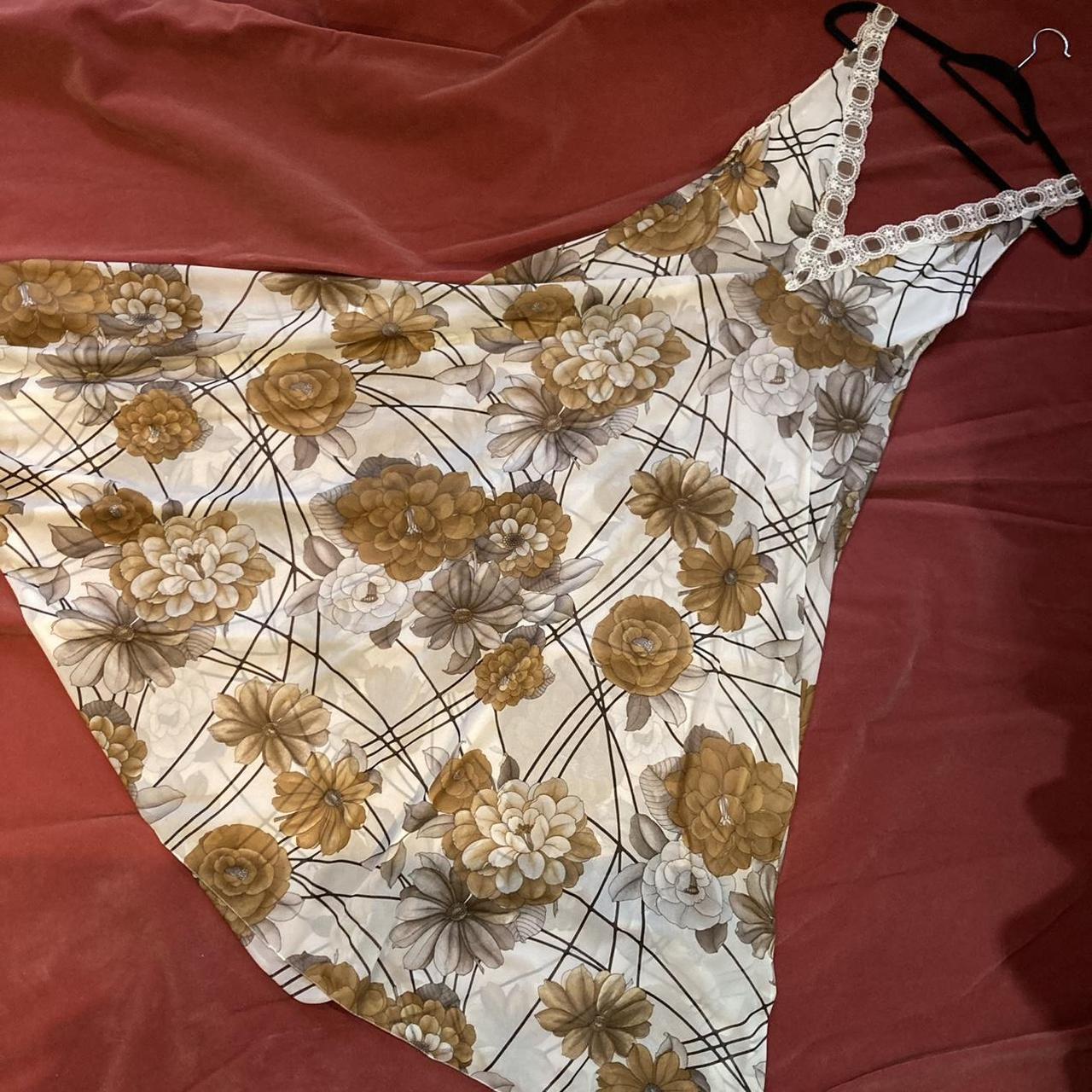 Women's Brown and Grey Dress Depop