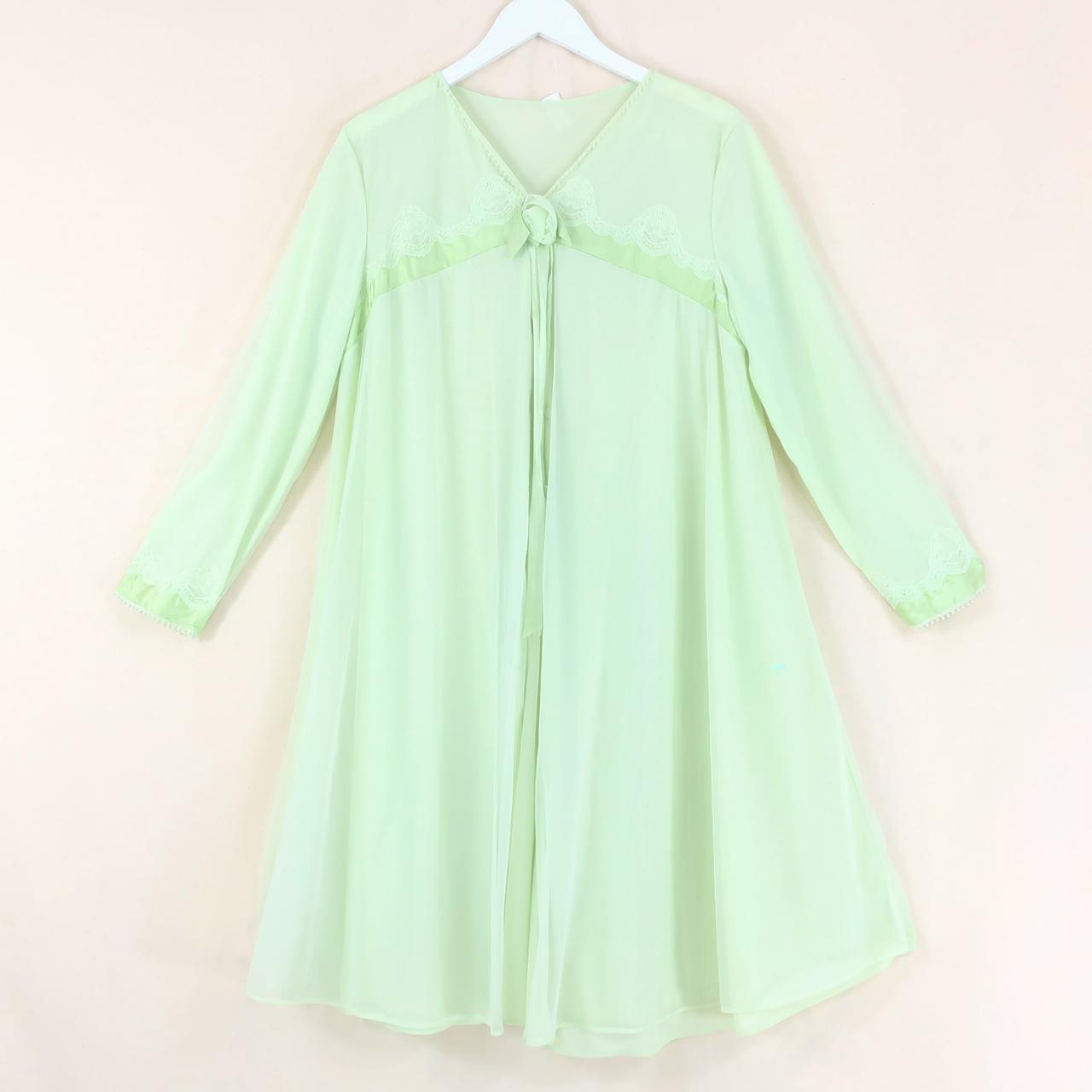 Vintage 1960s Green Housecoat Mint green housecoat... Depop