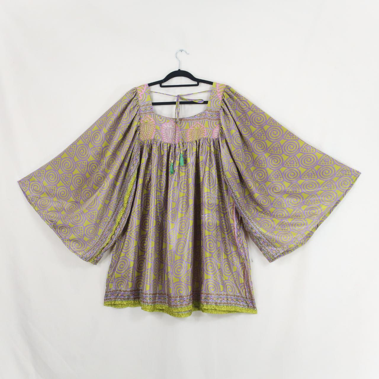 Women's Green And Purple Blouse 