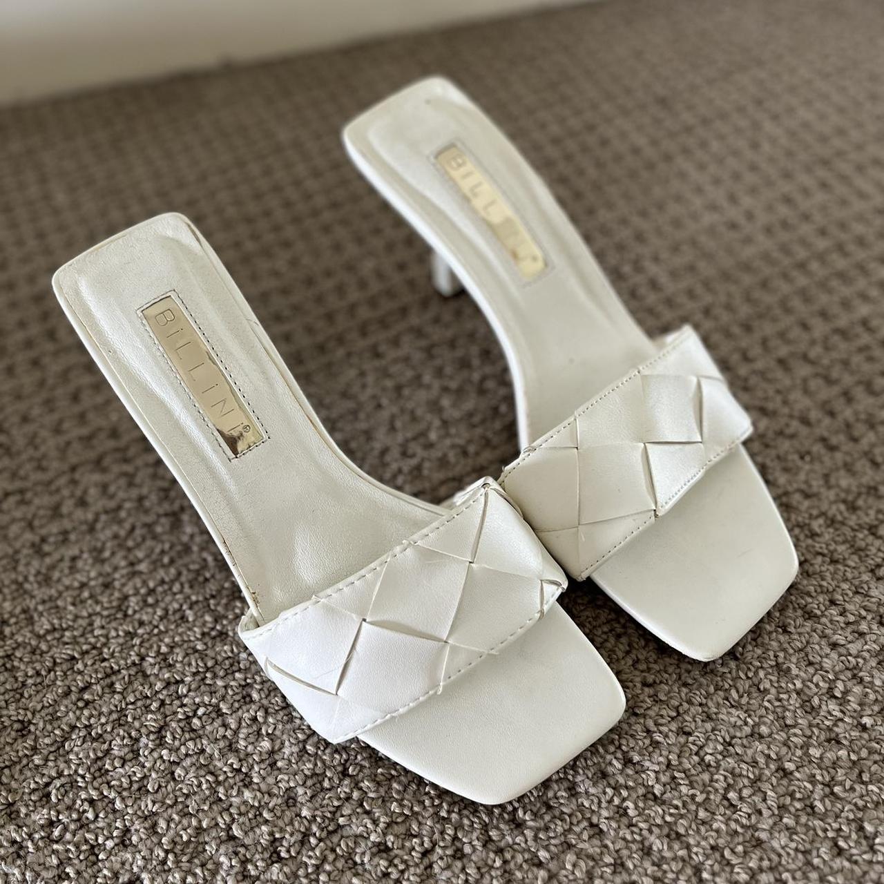 billini shoes white heels