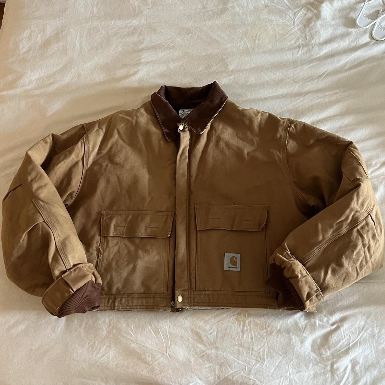 Vintage cropped Carhartt jacket! Zipper is non... - Depop