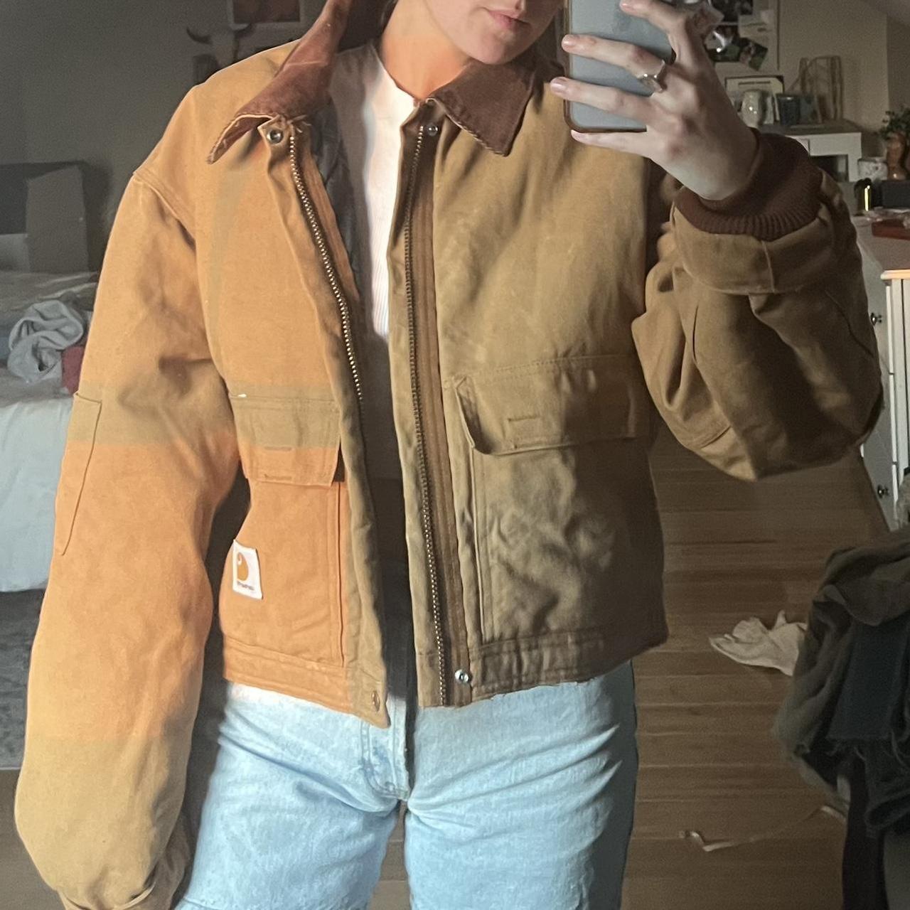 Vintage cropped Carhartt jacket! Zipper is non... Depop