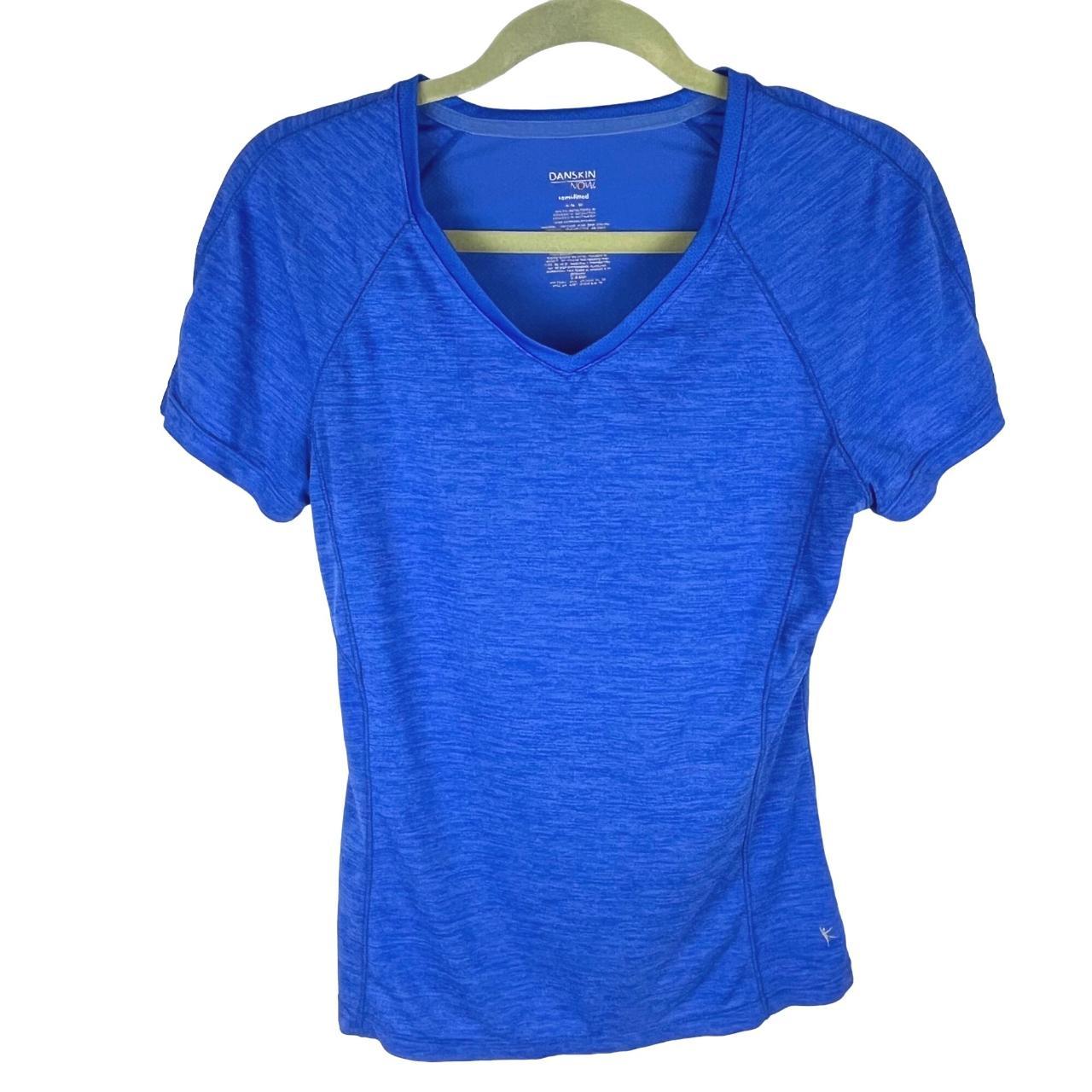 Danskin Now Short-Sleeve Athletic Top T-Shirt Blue - Depop