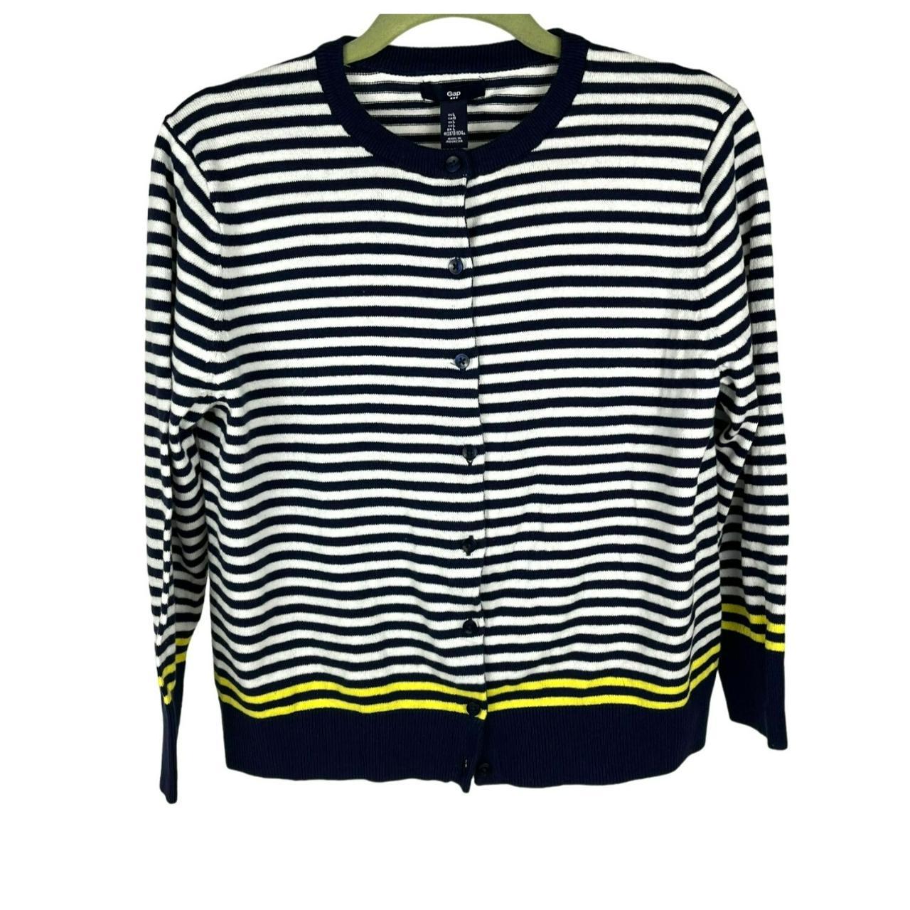 Crew Neck Gap Factory Cardigan Gap Navy &White Stripe Crew