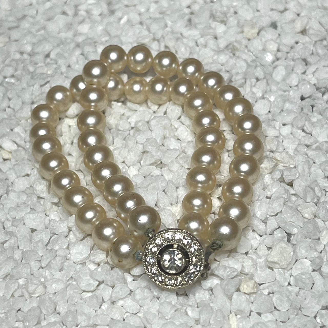 Vintage Hochwertiges Kunstperlenarmband