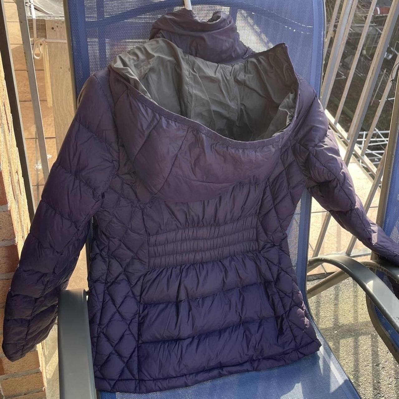 michael kors purple packable down jacket with gold... - Depop