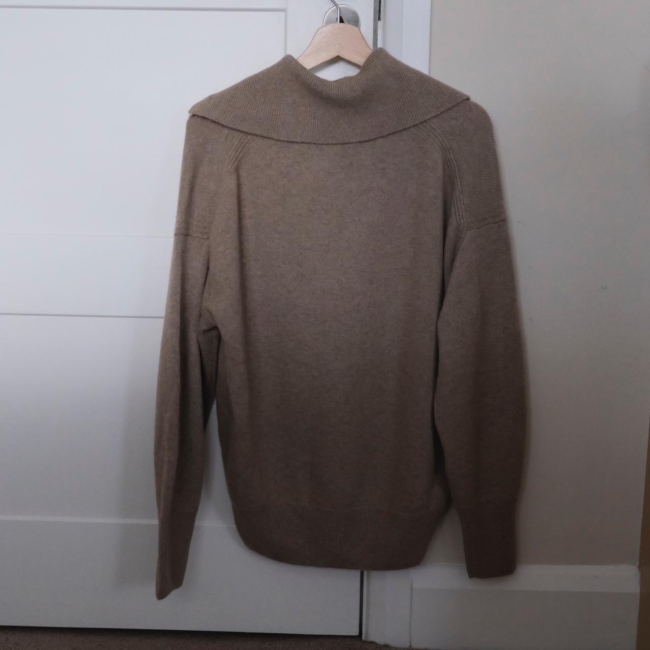 COS beige collared cashmere jumper- Size S -... - Depop