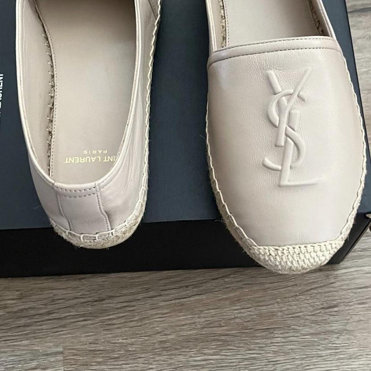 韓国の人気☆【SAINT LAURENT】☆LOGO EMBROIDERED ESPADRILLE☆ Saint Laurent embroidered espadrilles in canvas | Saint