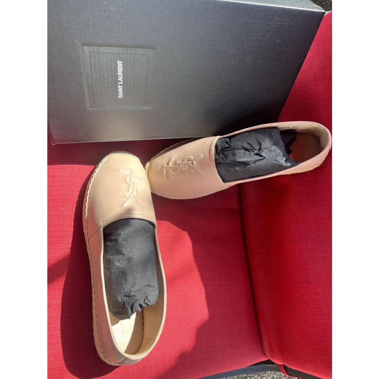 Saint Laurent Embossed Logo Espadrille Front | Depop