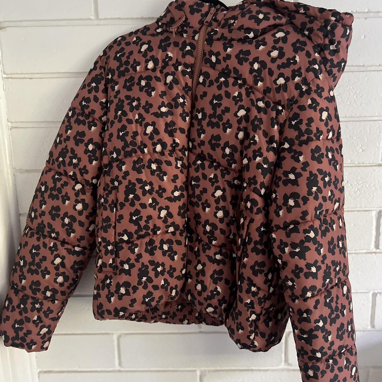 Target Leopard Puffer Jacket Size 14 pufferjacket