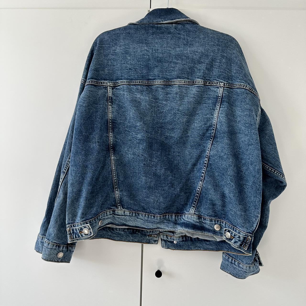 H&M oversized denim jacket. Size M, I wear a 12,... - Depop