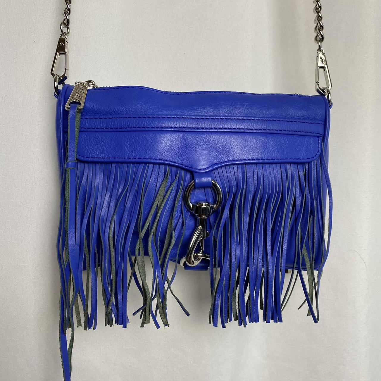 Rebecca Minkoff MAC Purse Blue Fringe Brand