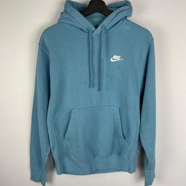 00s Nike Embroidered Check Swoosh Hoodie Sports... - Depop