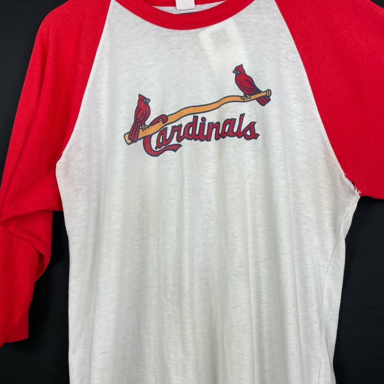 80s Vintage St. Louis Cardinals MLB Baseball Raglan T-Shirt - Medium