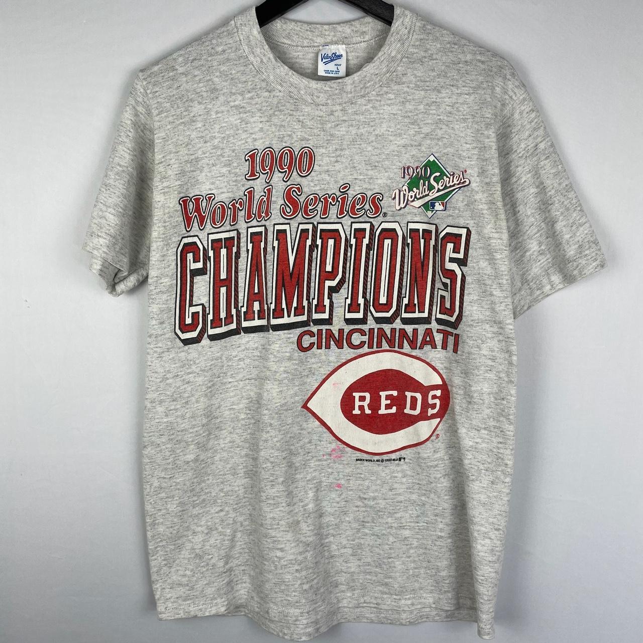 Vintage 1990 Cincinnati Reds World Series champions - Depop