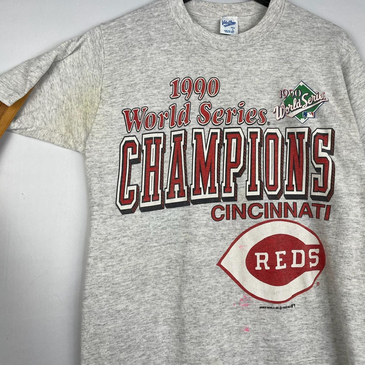 Vintage 1990 Cincinnati Reds World Series champions - Depop