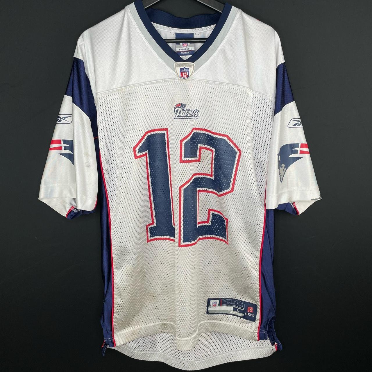 New England Patriots #12 Tom Brady Throwback Replica Jersey - Blue