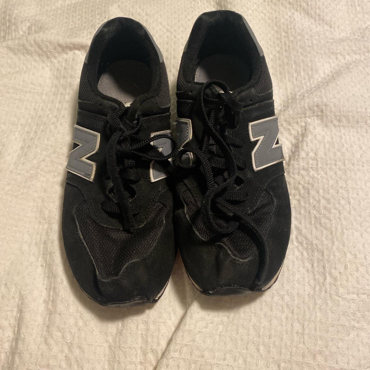 cool black and grey new balances! very used but have... - Depop