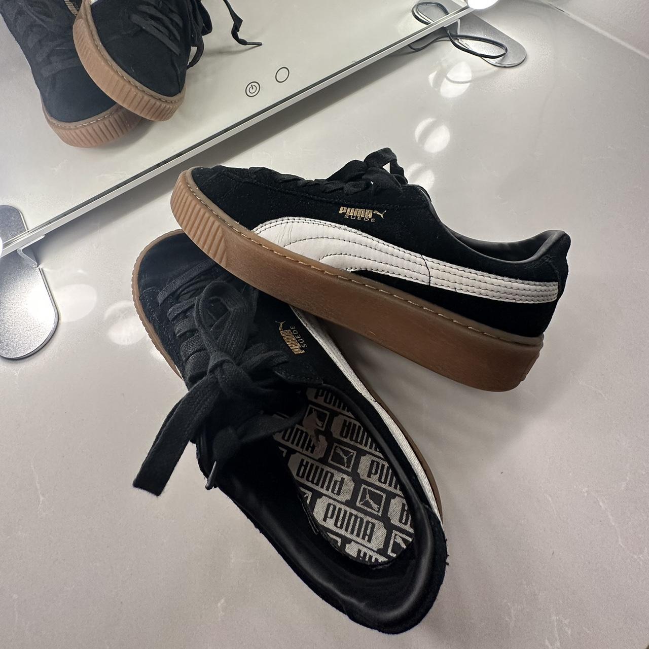 Black platform Puma shoes. Love the dark sole.... - Depop