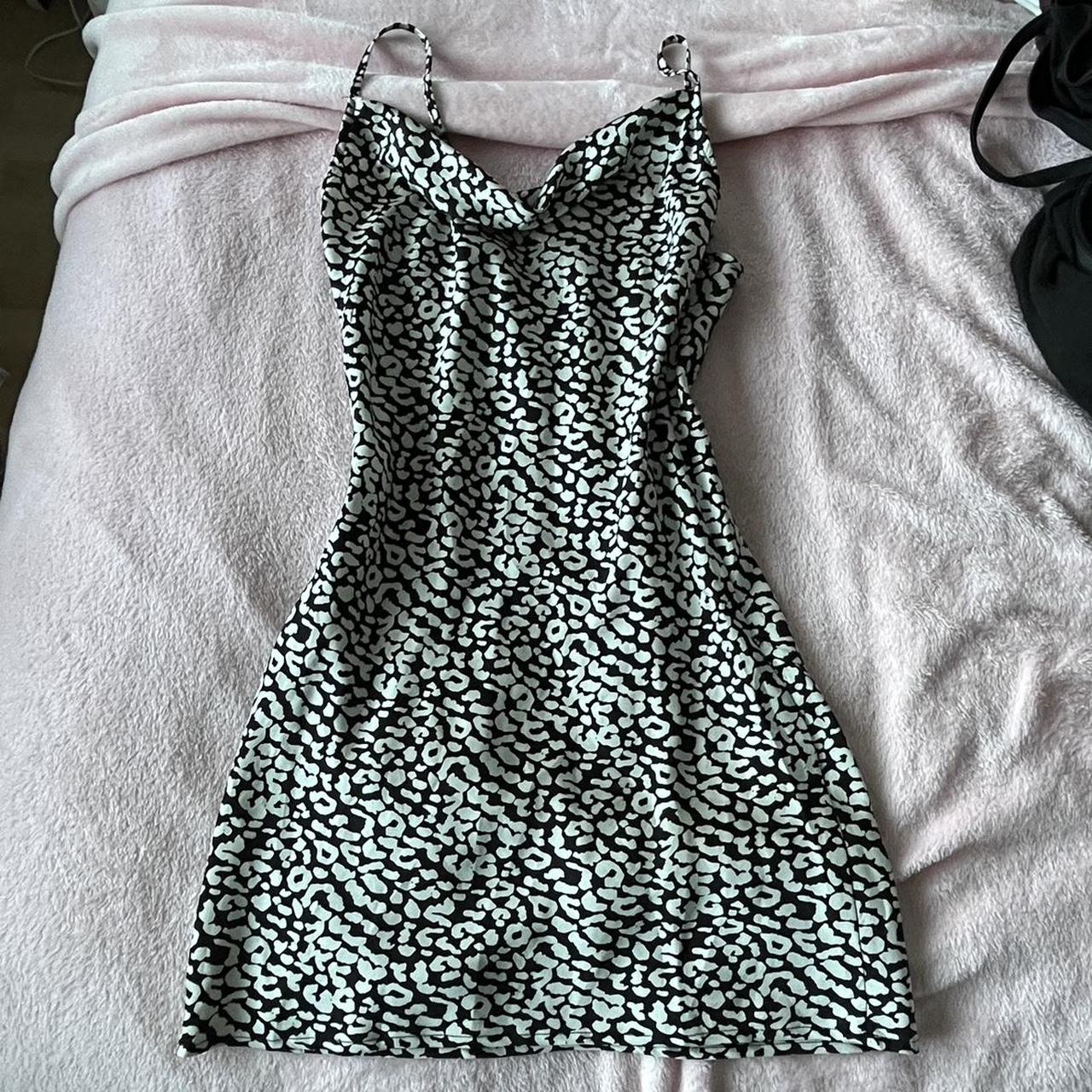 Quiz leopard satin mini dress - Depop