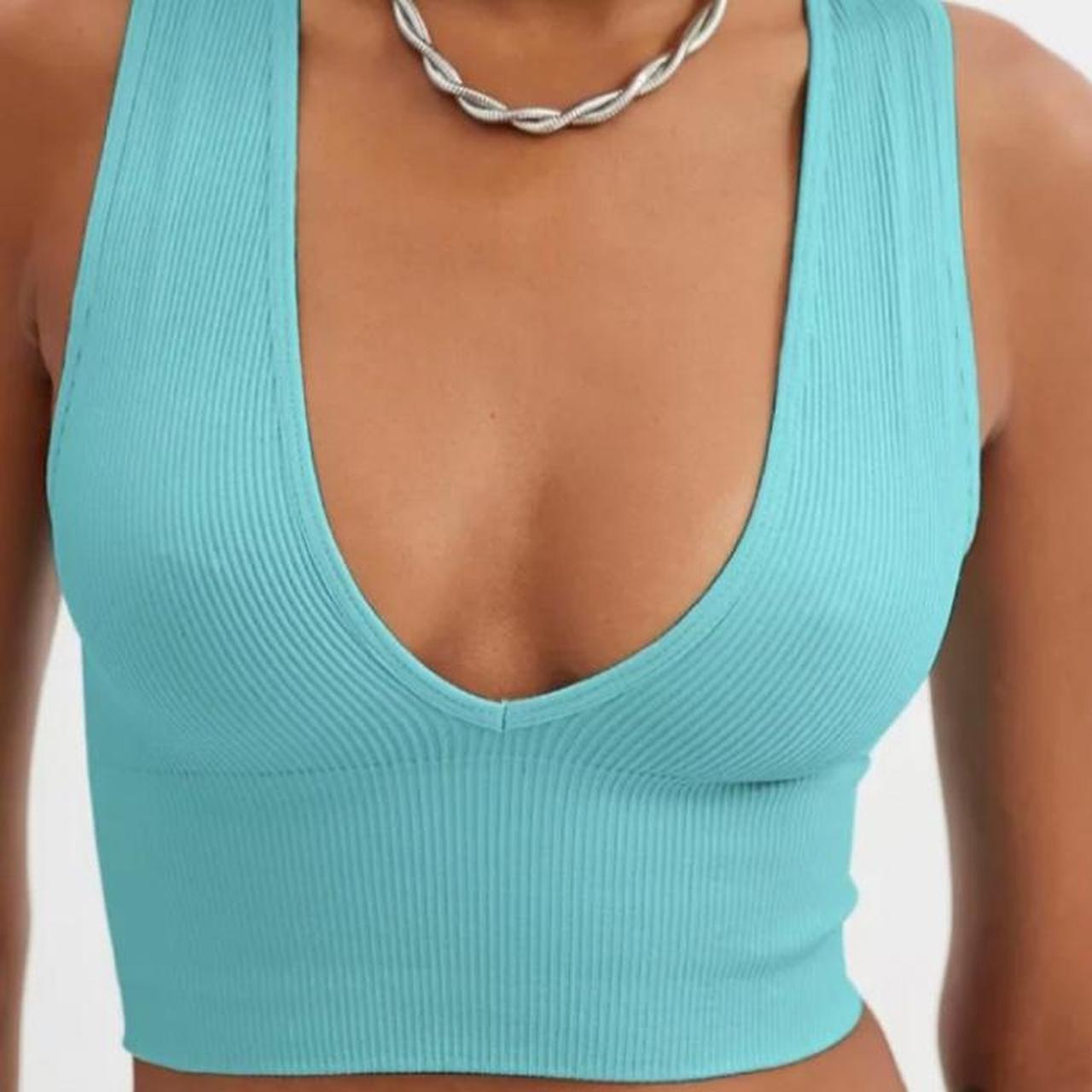 Out From Under Hailey Seamless Plunge Cropped Tank Top
