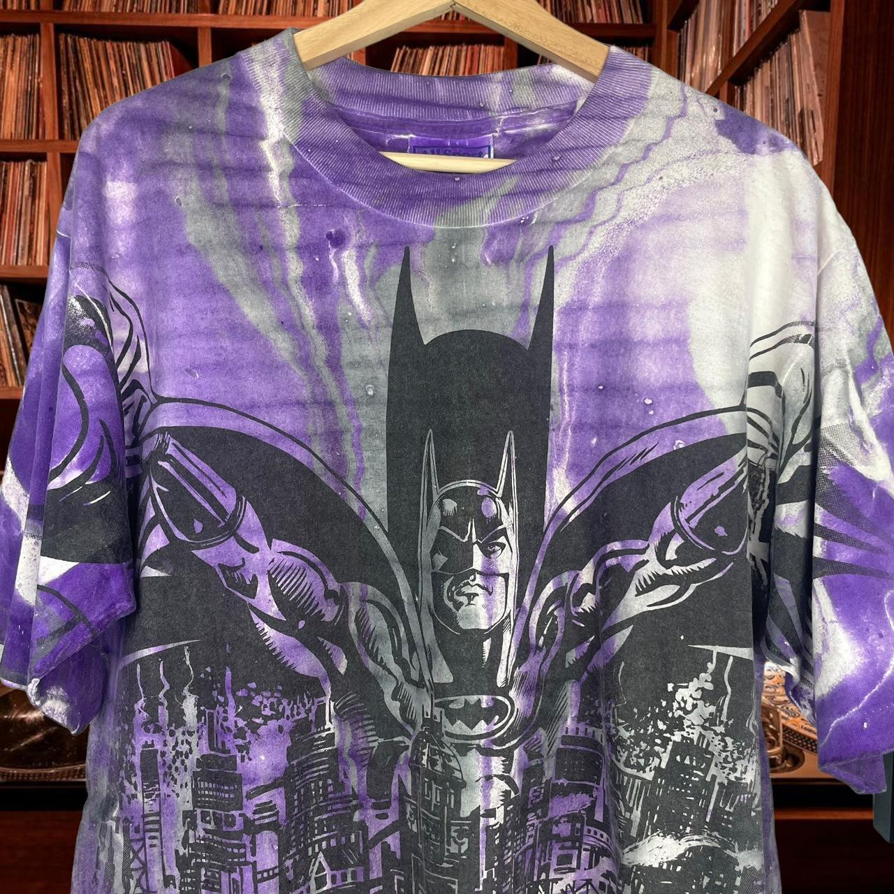 Vintage 90s 1991 good Batman DC Comics Collector’s Series Purple Graphic T-Shirt