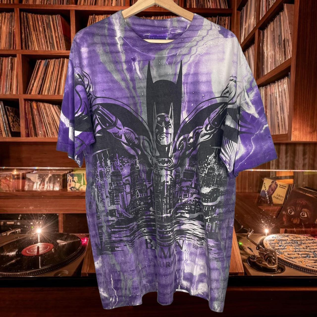 Vintage 90s 1991 Batman DC Comics Collector’s Series Purple Graphic T-Shirt buy