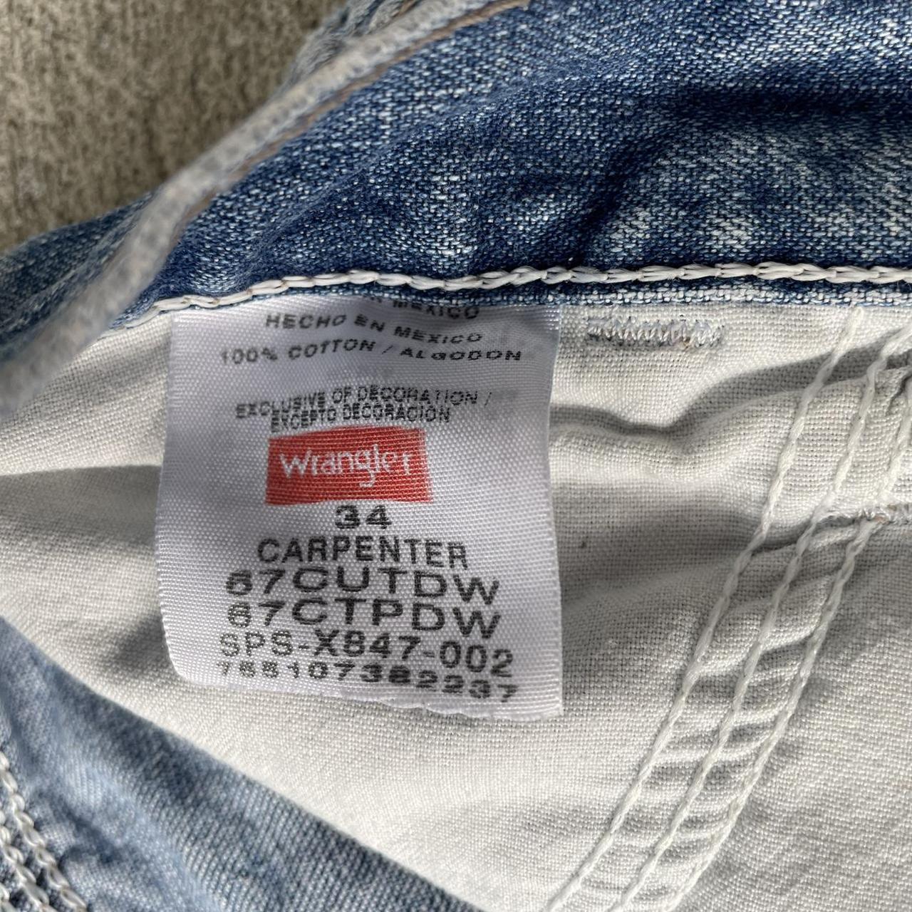 Wrangler jorts -size 34 -great condition besides a... - Depop