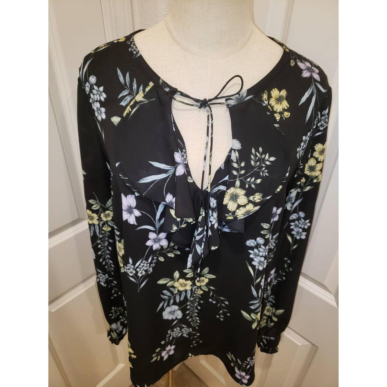 Karl Lagerfeld Women's Black Blouse | Depop