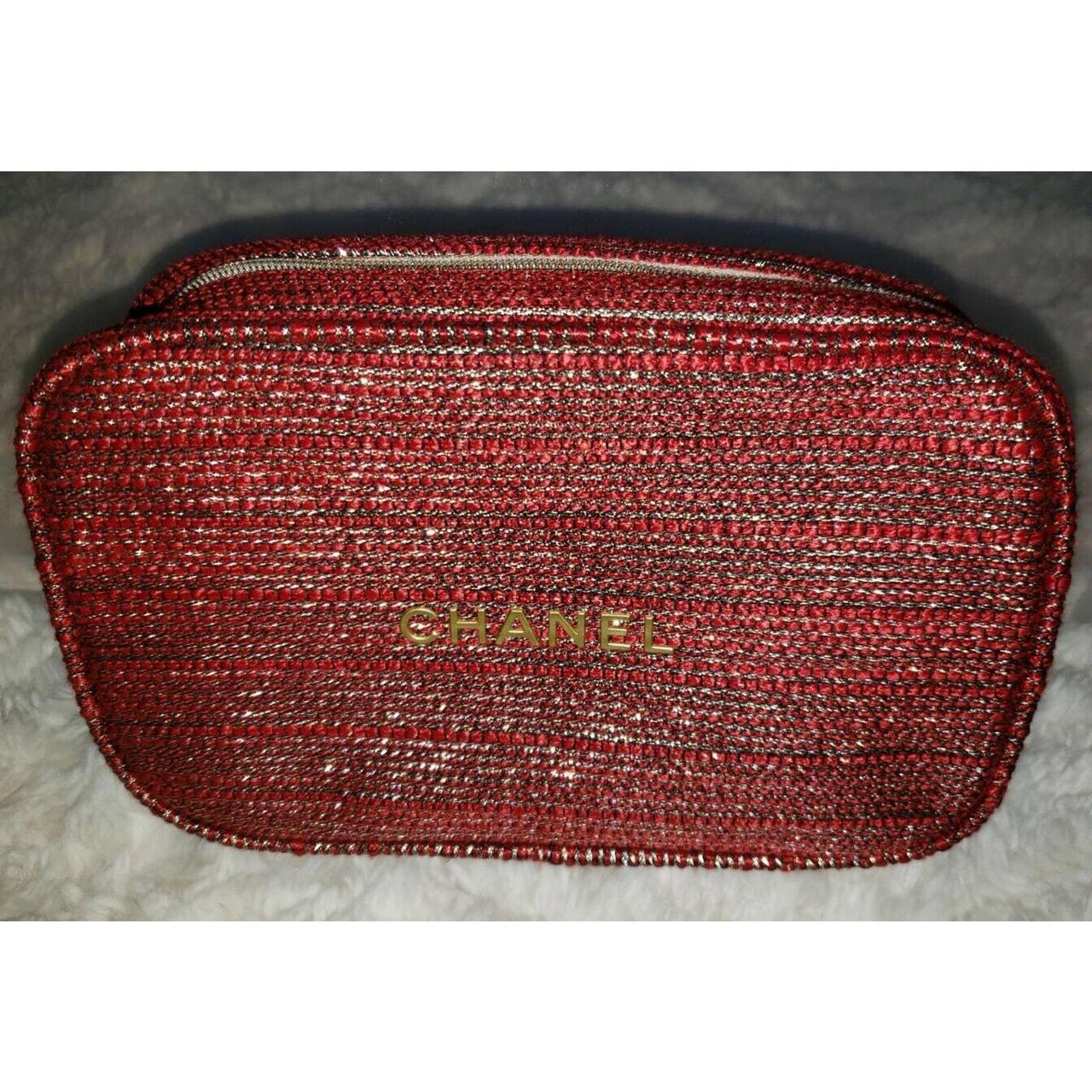 Chanel Makeup Bag 2022 Holiday Gift Set RED Tweed... Depop