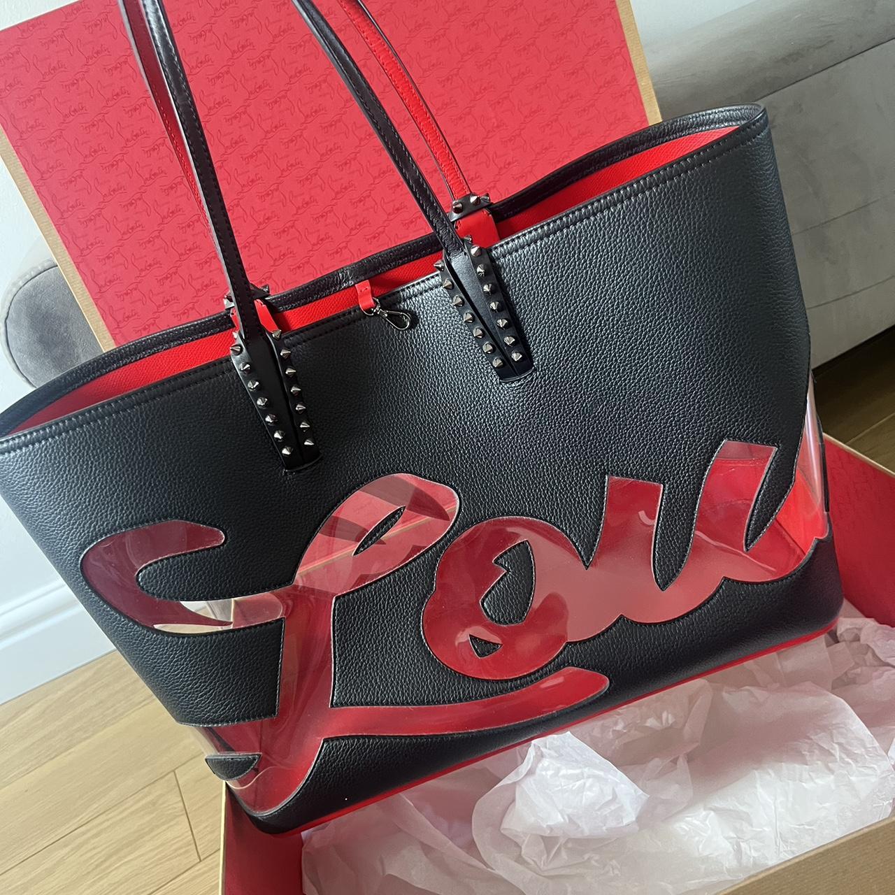 Christian Louboutin Womens Black And Red Bag Depop 7629