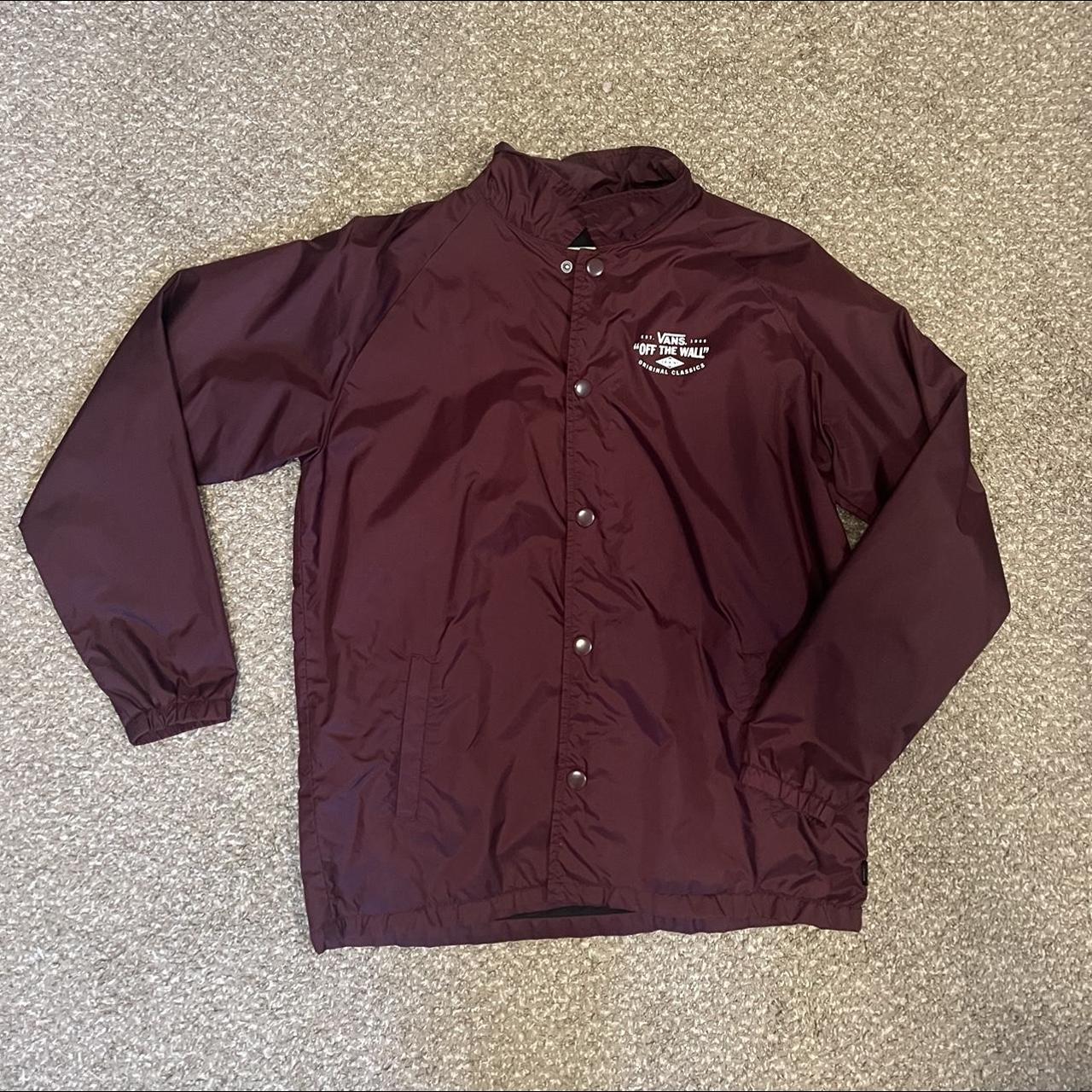 Vans deals maroon windbreaker