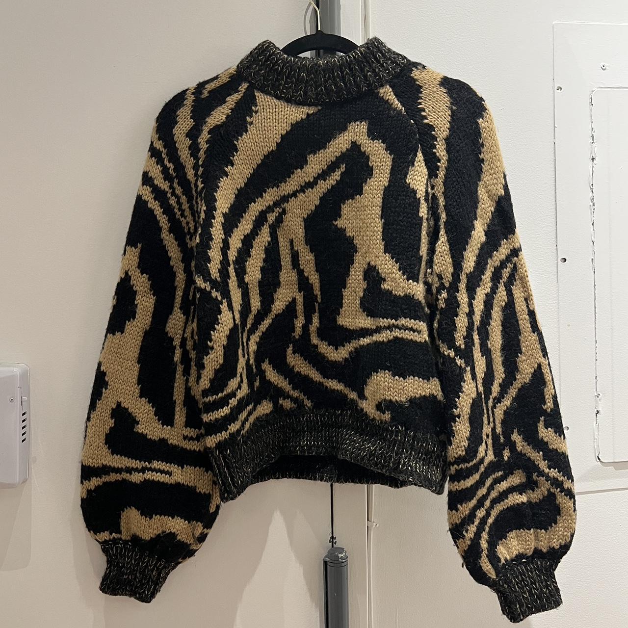 Ganni Tiger Print Sweater Like new! Worn once. Size... - Depop