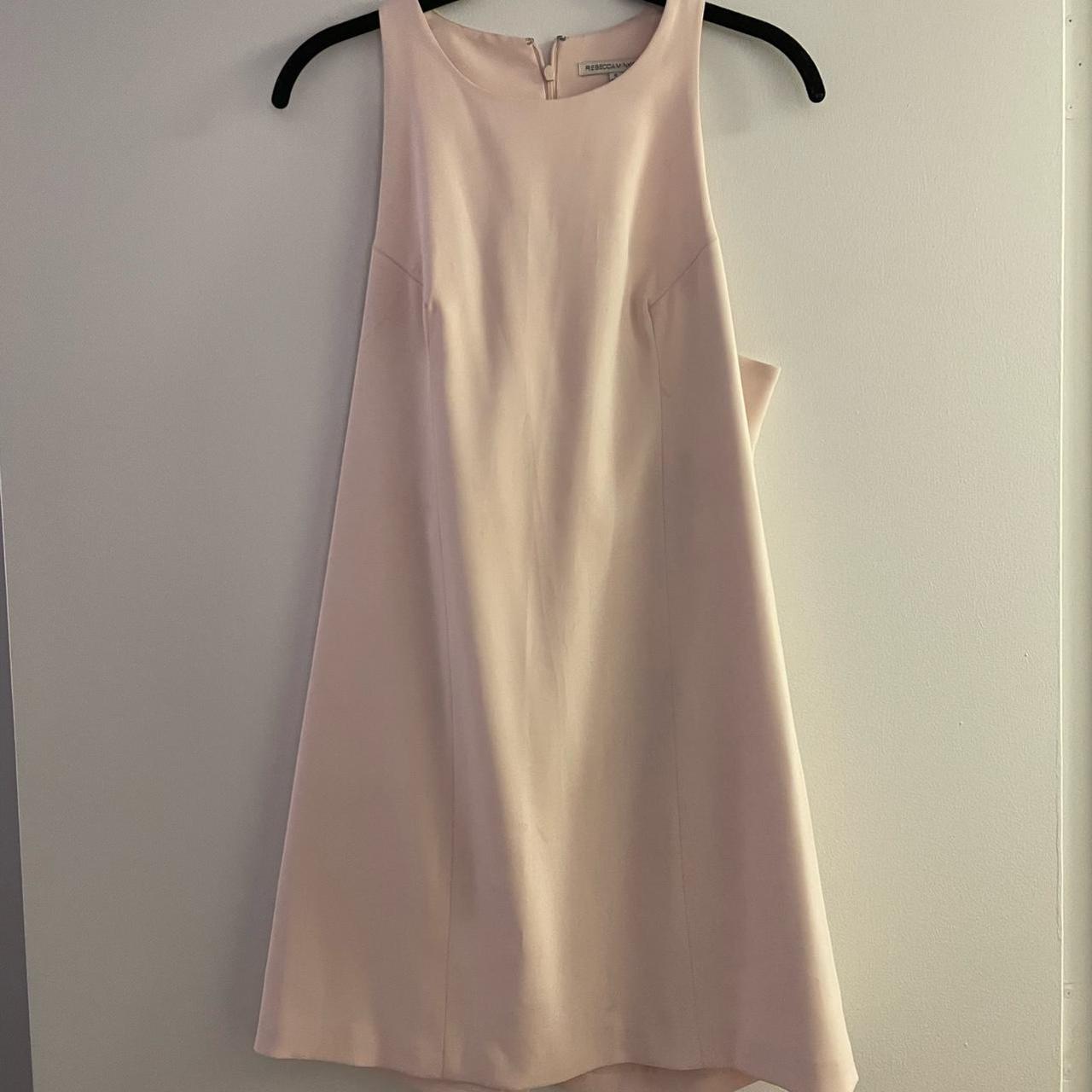 light pink designer dress! some flaws pictured but... Depop