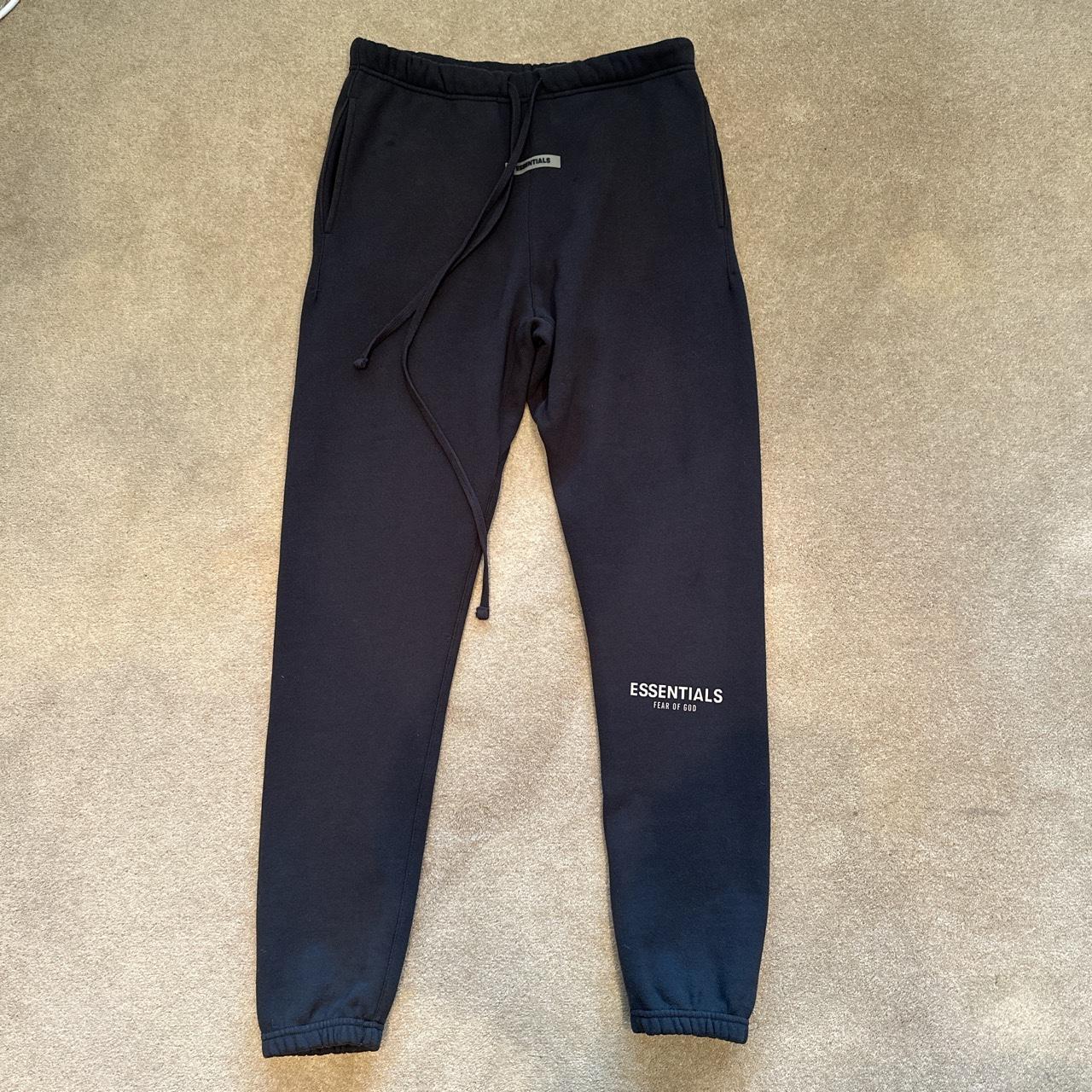 Black Fear of God Essentials Sweatpants Size:... - Depop