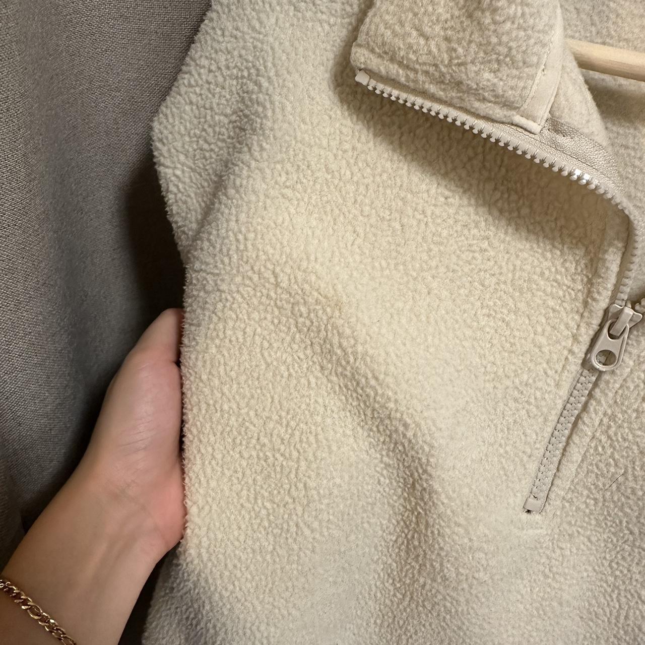 Glassons white fluffy quarter zip Free shipping on... - Depop