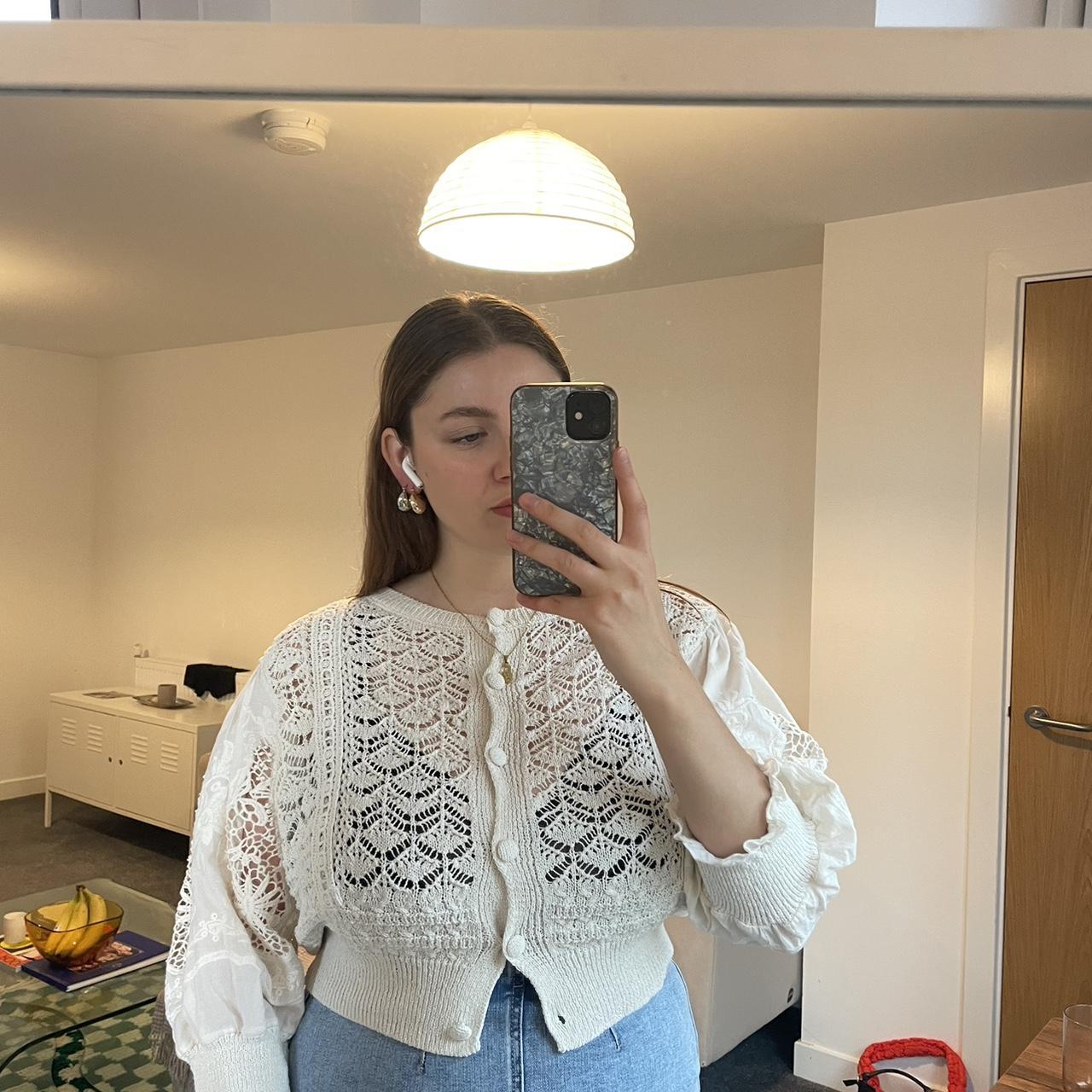 Stunning zara cropped button up cardigan Size... Depop