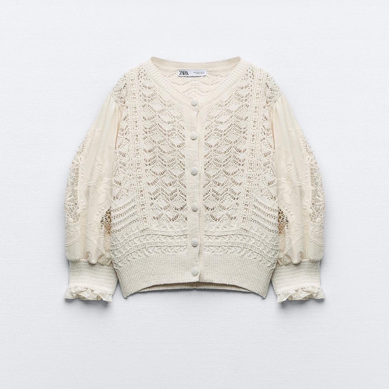 Stunning zara cropped button up cardigan Size... Depop