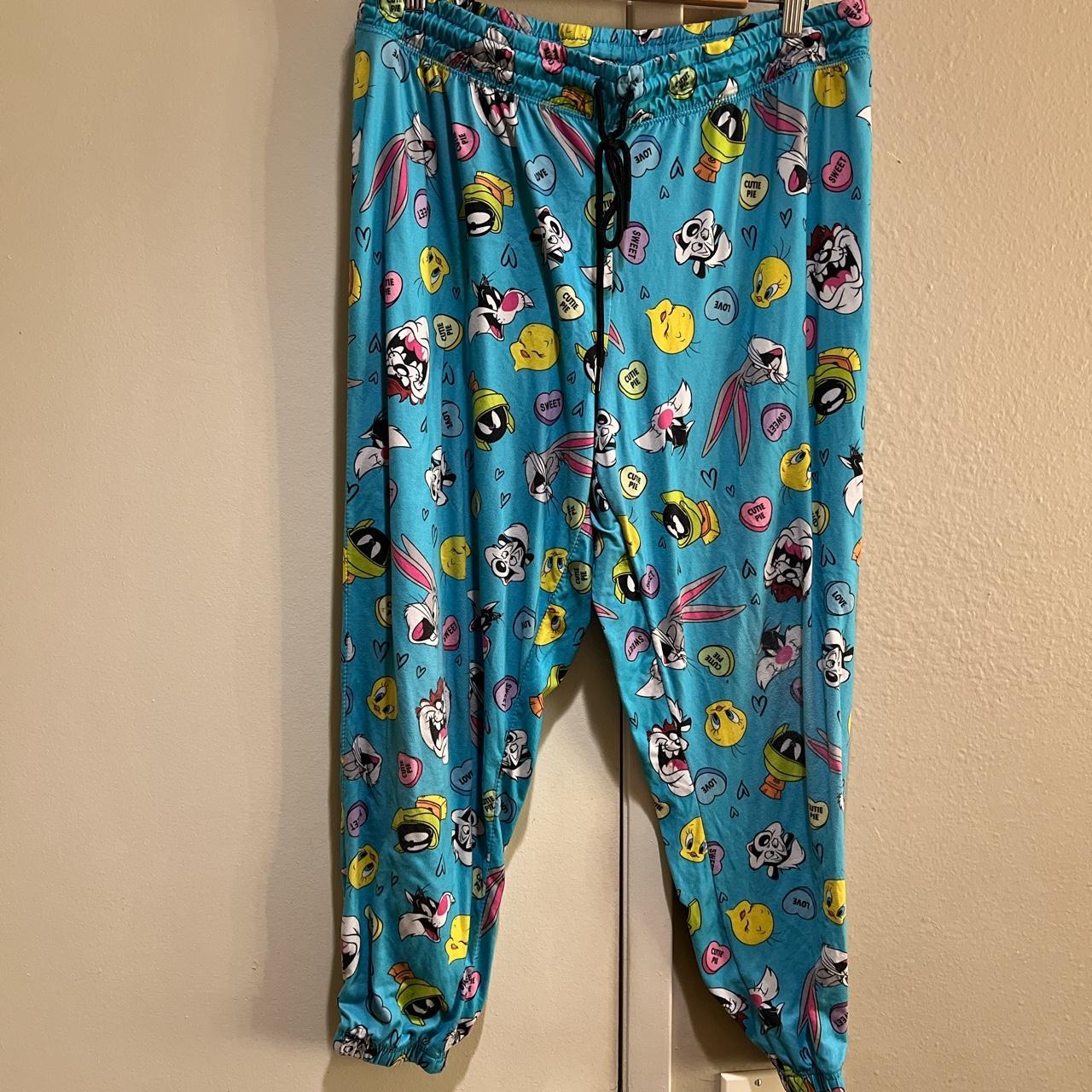 Looney Tunes pajama pants Size xl 16 18 slight Depop