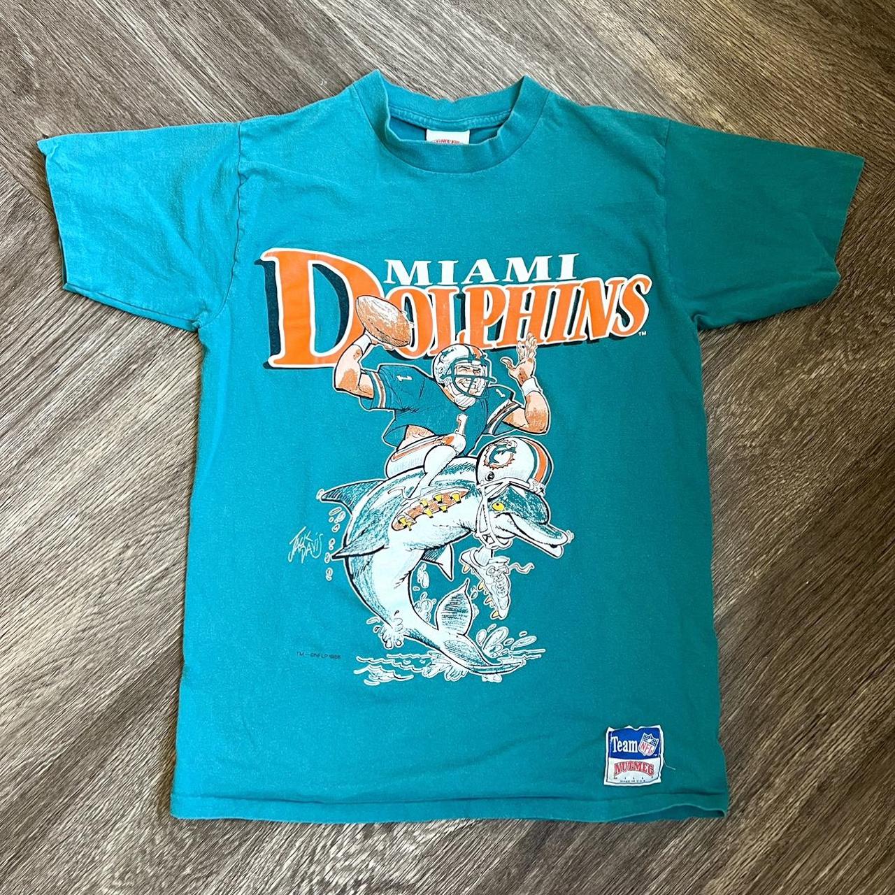 Vintage NFL Miami Dolphins Tee Shirt Size Medium Made in USA