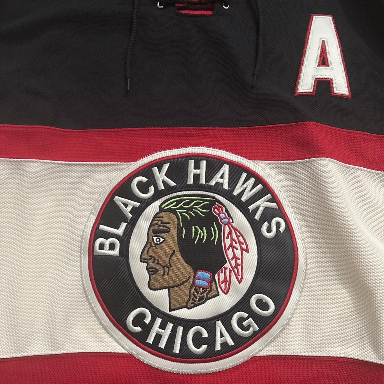 Chicago Blackhawks Reebok black alternate jersey - Depop