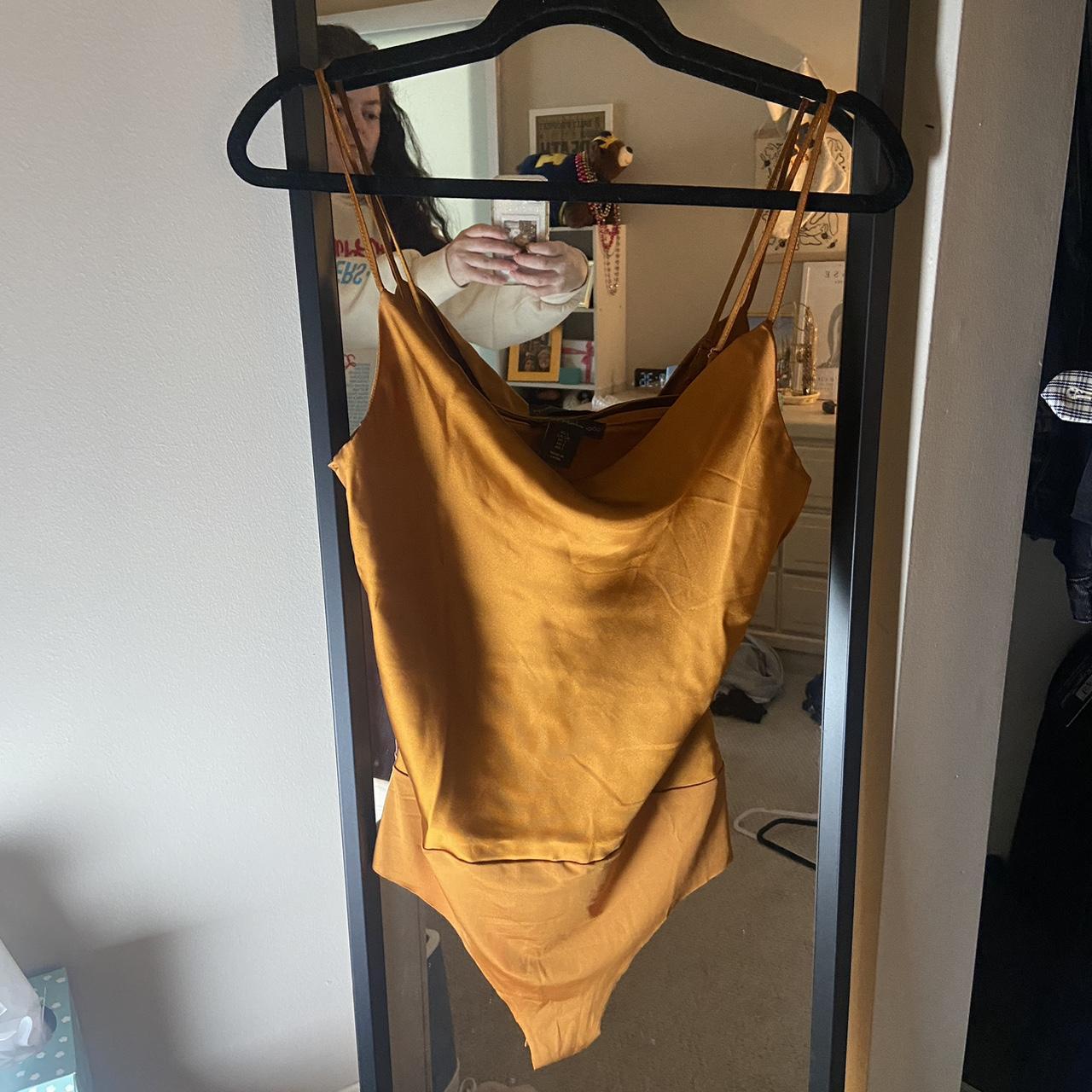 House of Harlow Women's Orange and Gold Bodysuit