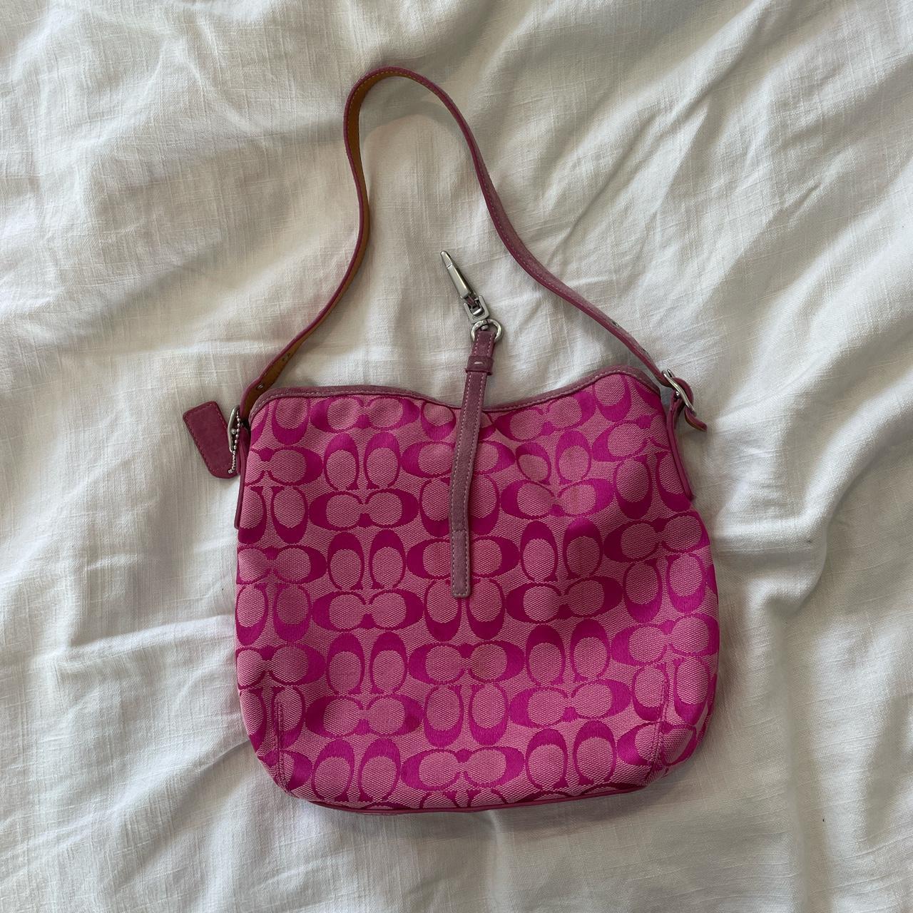 authentic vintage pink coach purse , - very good
