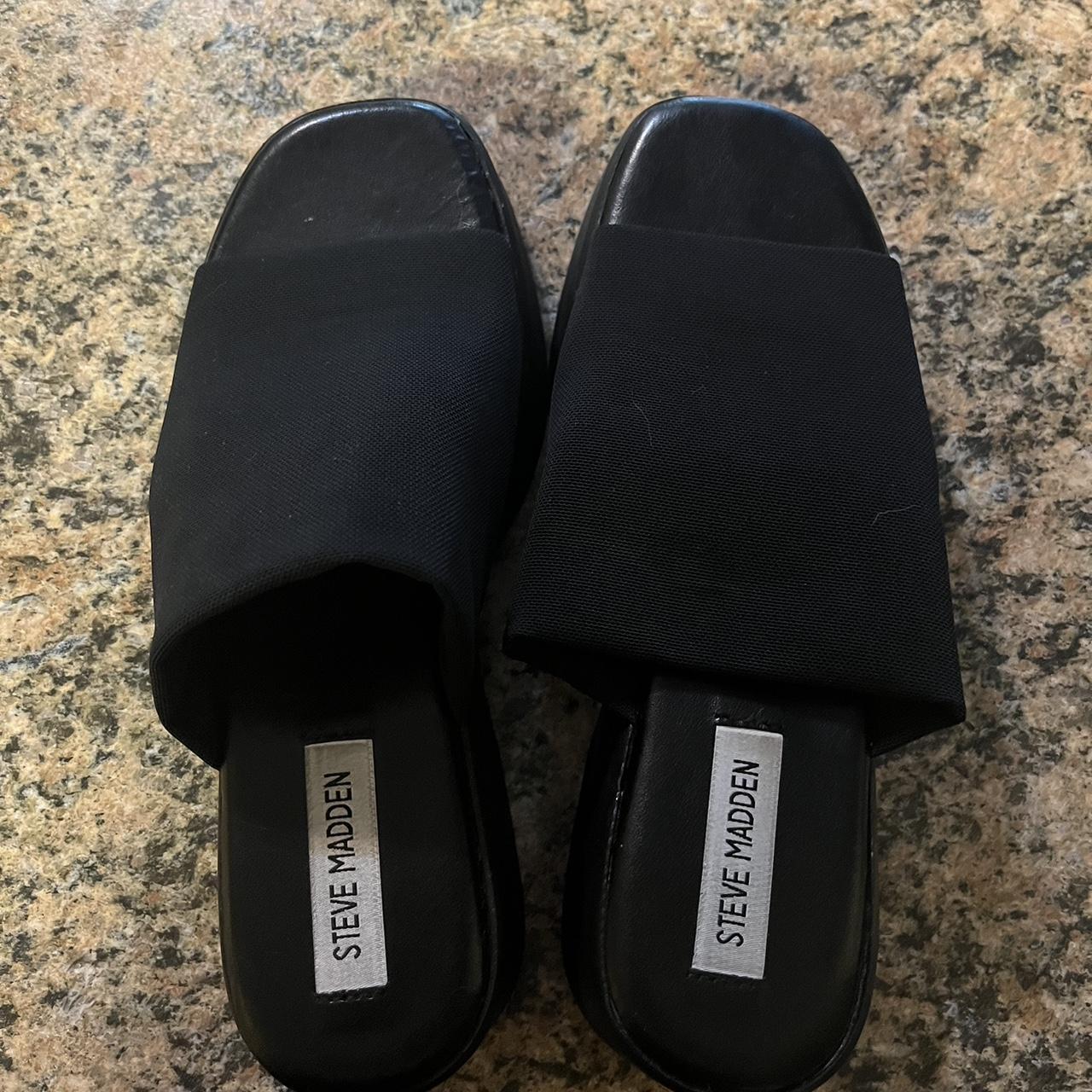 steve madden suede slides