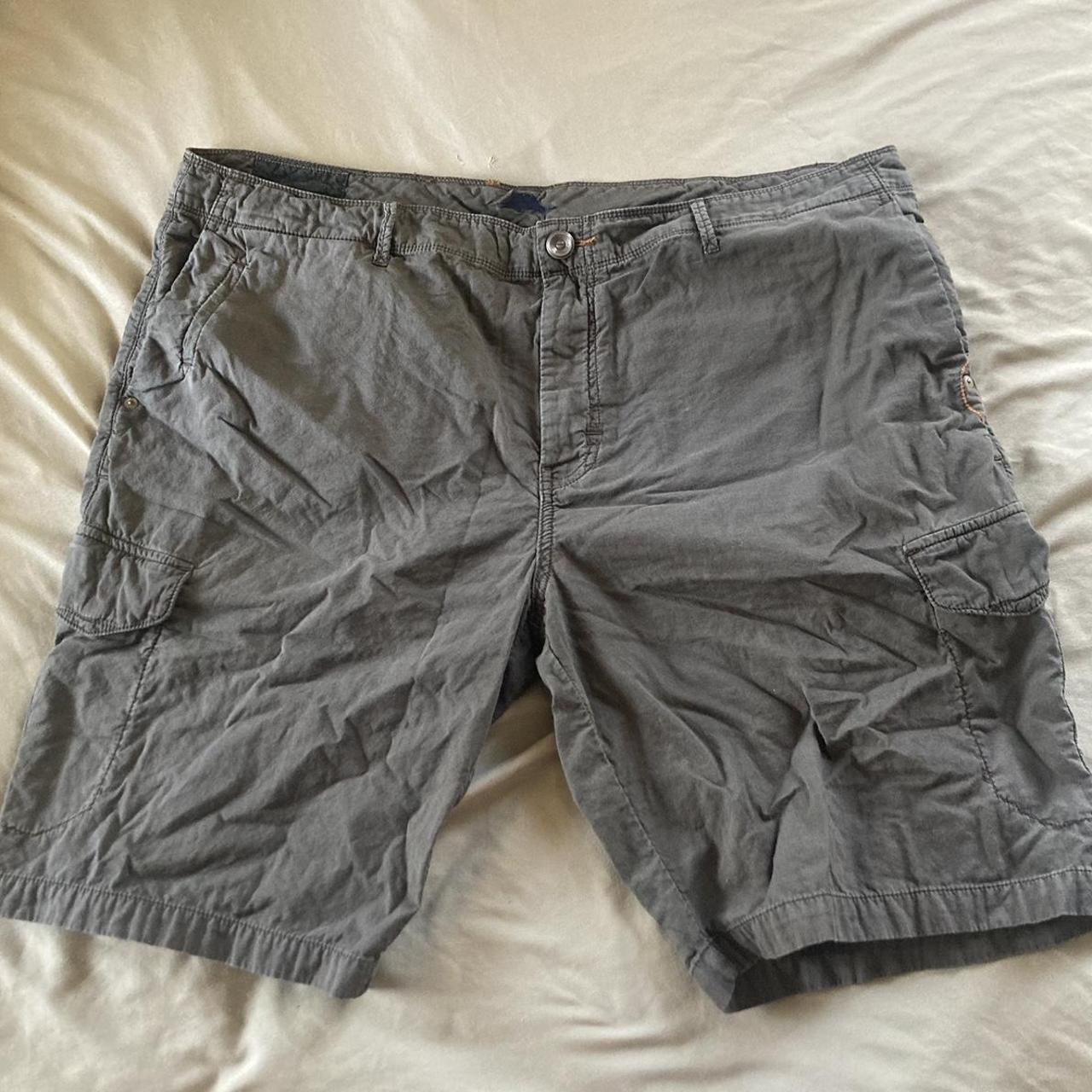 Tommy Bahama Grey Cargo Shorts, lightweight, good... - Depop