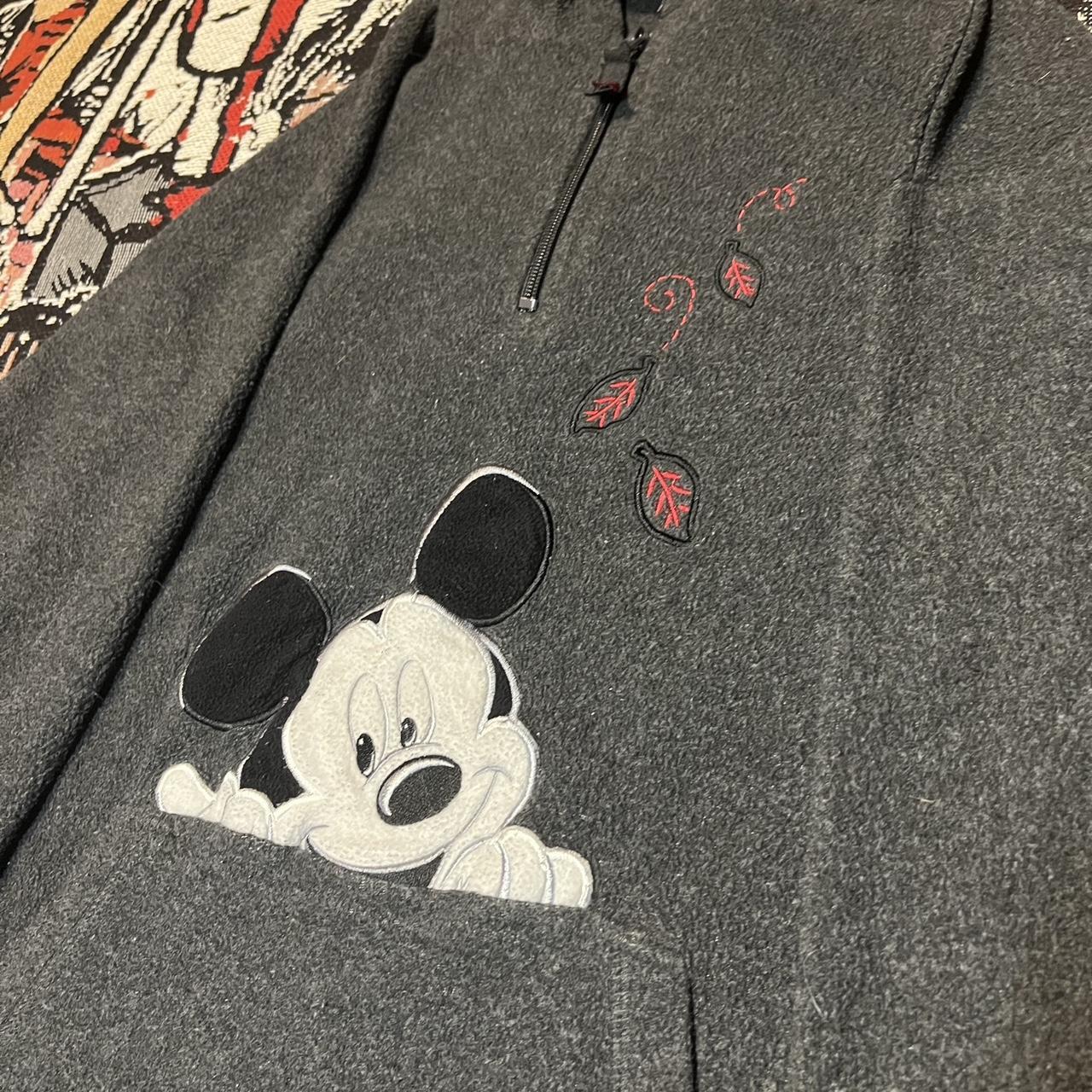 Vintage Disney Mickey Mouse quarter zip hoodie... - Depop