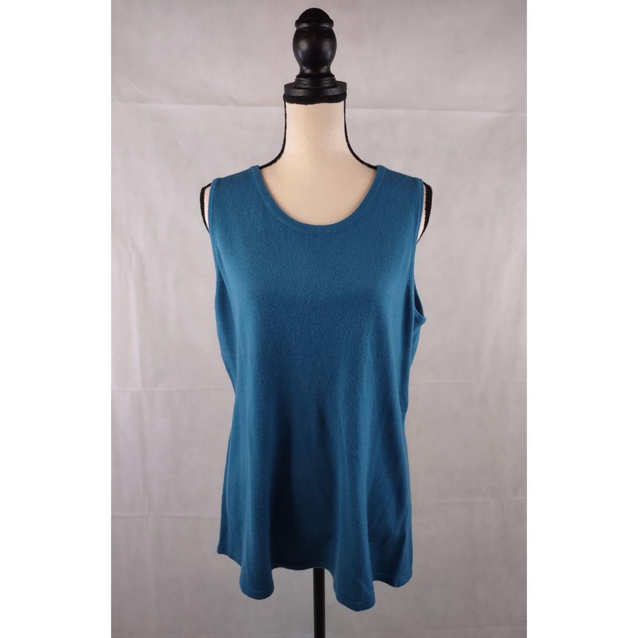 Susan Graver Womens Blue Vest Depop