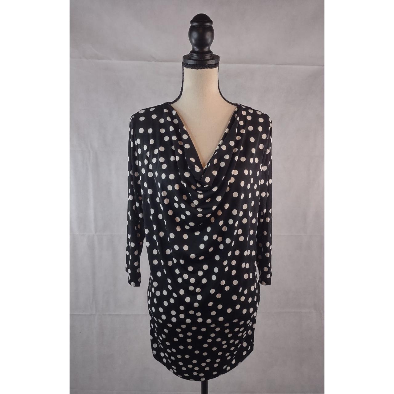 Super Cute Lane Bryant Black And White Polka Dot Top Depop