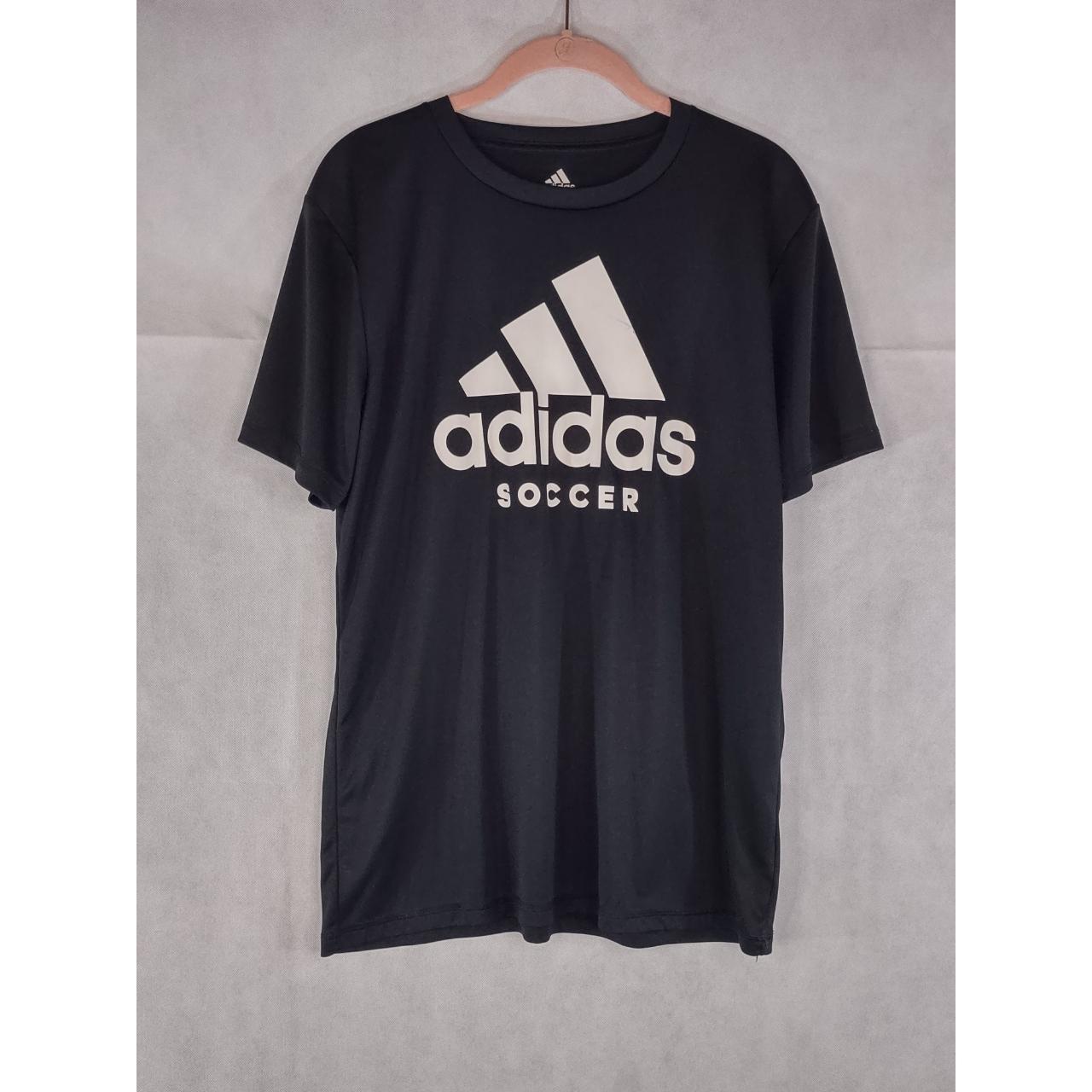 Adidas Black and White T-shirt | Depop